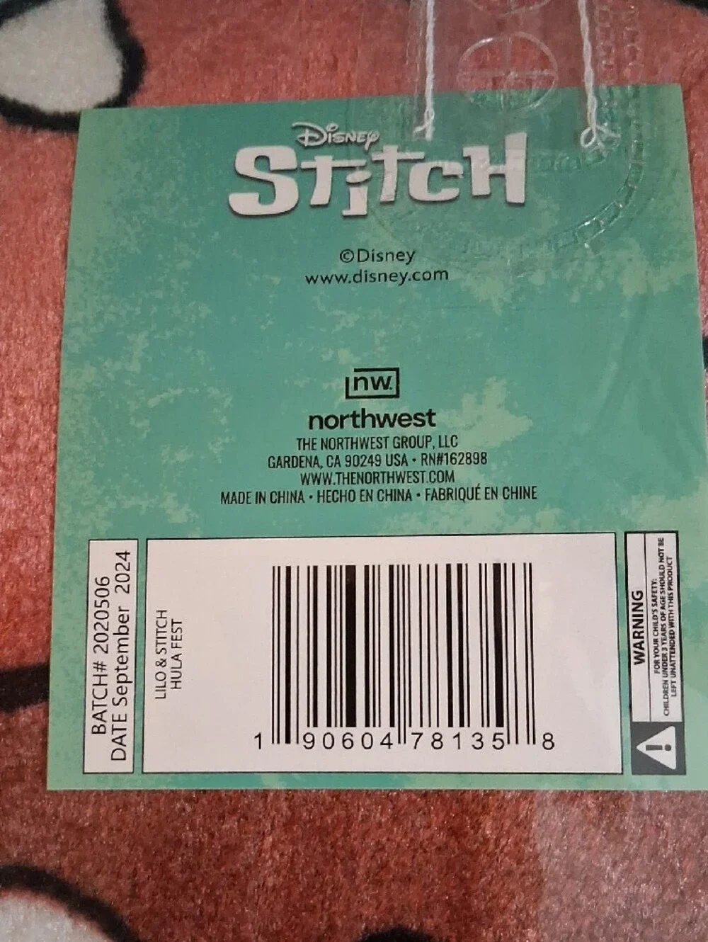 NWT Disney Lilo & Stitch Hula Fest Twin Raschel Blanket 60x80 Northwest